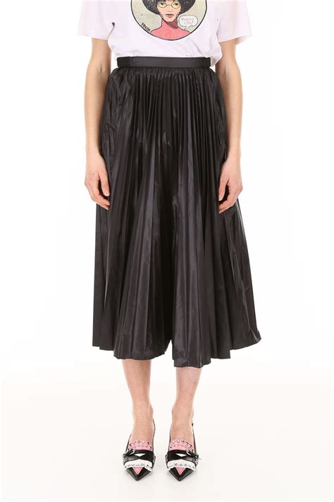 prada gem skirt|Prada nylon pleated top.